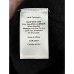 Talbots Women 100% Cashmere Sweater Crewneck Size Medium Black Preppy Holiday Photo 8