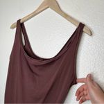 SKIMS  stretch cotton ribbed garnet brown tank top body suit size 3X Photo 5