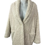 Aritzia  Wilfred Cream Faux Fur Robe Collar Long Sleeve Cardigan Coat Jacket Sz S Photo 0