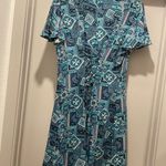American Vintage VTG 80s 90s Caroline Wells Collection Blue & Purple Paisley Button-Down Romper Photo 10