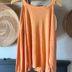 Free People NWOT We The Free Chill Out Cold Shoulder Pullover Top orange xs Photo 3