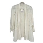 Free People  White Crotchet/Lace Open Front
Cardigan(Size Medium) Photo 1