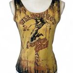 Vintage Western Cowgirl Tank Top Yellow Photo 0
