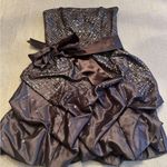 Jessica McClintock Vintage 80s  Gunne Sax Prom Dress Strapless Metallic Gray sz3 Photo 1