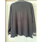 Jenny's Black Embroidered Embellished Knit Cardigan Sweater &‎ Sweater Shirt XL Photo 3