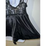 Victoria's Secret Vintage Victoria’s Secret Gold Label Black Satin Nighty Gown P Photo 9