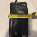 Fossil Black Leather Zip Around Travel Wallet Passport Clutch Organizer Photo 2