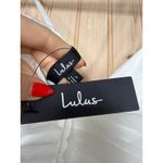 Lulus NWT  Angelic Approach White Chiffon Ruffled Tie-Strap Mini Dress Party Sz L Photo 5