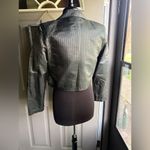 Vintage Cassidy silk pinstripe cropped button bolero jacket, size
6 Black Photo 6