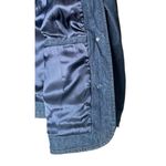 Pamela McCoy Animal Print Trim Embellished Bling Button Blue Denim Jean Jacket M Size M Photo 14