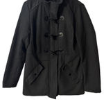 Rampage  Y2K Dark Grey Mid Length Toggle Coat Photo 0