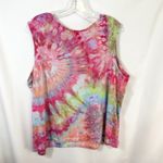 Bobbie Brooks Plus Size 3X Tank Top Handmade Tie Dye Sleeveless Pink Green 450 Photo 2