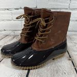 CoverGirl Women's Duck Rain/ Snow Boots Size 6 Brown Photo 1