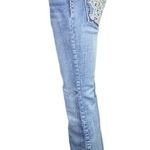 Paisley Sky Womens Denim Blue Jeans Pants Jeweled Straight Leg Size 4 EUC Photo 9