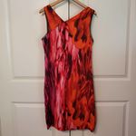 Simply Vera Dress Orange Pink Watercolor Sleeveless L Photo 1