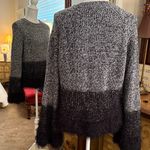 Fun Black and Gray Sweater with Eyelash Detailed Sleeves and Lower Sweater Photo 4