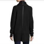 Vince  Leather Trim Sweater Knit Jacket Open‎ Front Cardigan Size XS Photo 1