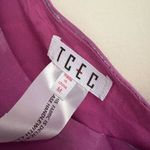 TCEC  One shoulder metallic foil ruffle dress SIZE M pit to pit 17” 
length 25” Photo 3