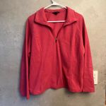 Lands' End ✨ L/P 14-16 Pink THERMCHECK Quarter Zip Fleece Pullover Jacket Sweater✨ Photo 6