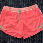 Lululemon Hotty Hot Runnig Shorts Mesh Trim Vibrant Pastel Pink/Orange Size 10 Photo 0