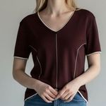 FINITY Women's Brown Knit V Photo 0