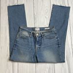 frame denim FRAME Women's Blue Le High Straight Raw Edge Slit Rivet 28 Photo 7