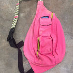KAVU Slingback Rope Shoulder Pink Backpack Outdoors Hiking Photo 0