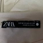 ZARA  Women's Cream Short Sleeve Crew Neck Basic T Shirt Tee Top Size M Photo 2