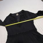 Antik Batik Dress Sz M 40 Short Sleeve 100% Silk Beaded Has Pockets Black Size M Photo 6