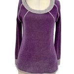 Raffi Cashmere Purple & Gray Fab Mottled Dye Pigment Sweater Purple Size Small Photo 0