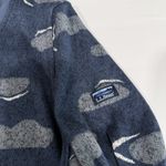 LL Bean Blue Gray Lightweight Pullover Crew Neck Sweater Fleece Size MEDIUM Photo 4