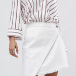 One Teaspoon  Wild Thing Skirt Size 25 XS White Denim Festival Wrap Mini Jean Photo 0