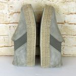 Vince  Sneakers Womens 8M Gray Beige Wilden Suede Leather Platform Espadrille Photo 9