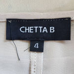 Chetta B  Cream Beaded Tank Top Size 4 Beaded Cream Sleeveless Top Photo 5