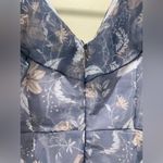 Tobi Blue Floral Organza Double Ruffle Sleeve & Neckline Mini Dress - S Photo 11