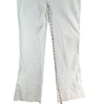 Cynthia Steffe Pants Women 8 White Linen Blend Pinstripe Flare Retro Y2K Coastal Photo 8