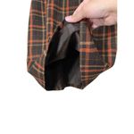 Vintage Michele Wool Blend Tartan Fringe Plaid School Girl Faux Wrap Skirt S Orange Photo 5