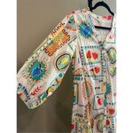 easel Size S  Los Angeles Party Fruit Print Cotton Tiered Midi Dress Photo 3