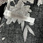 Spiritual Gangster Black Floral Tie Front Kimono Robe Swimwear Cover Up One Size Photo 5