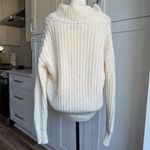Pilcro Women's V-Neck Pullover Wool Blend Sweater Ivory Size S Relaxed Fit Photo 6