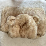 ASOS Faux Fur Coat with Teddy Ears - Cream Photo 6