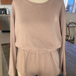 Free People  Long Sleeve Romper Tan Open Back  Photo 0