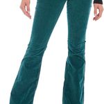 Gianni Bini Green Wide Leg Velvet Pants Photo 0