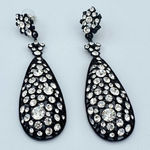 Amrita Singh  Austrian Crystal Jet Black Crystal Earrings Photo 0