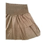 GeeGee Faux Leather Boho Skirt Bohemian Hippie Brown Size M Photo 2