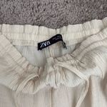 ZARA Textured Pants Cream Photo 2