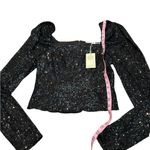 Ramy Brook  hazel black sequin top nwt Photo 2