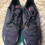 Hoka  Dark Blue and Aqua Running Shoes Photo 0