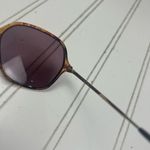 Y2K Tortoiseshell Square Sunglasses ā Purple Tint Lenses Brown Photo 5
