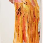 ASOS ARRANGE Maxi Dress Embroidered Floral 4 Long Sleeve White Pink Orange Photo 5